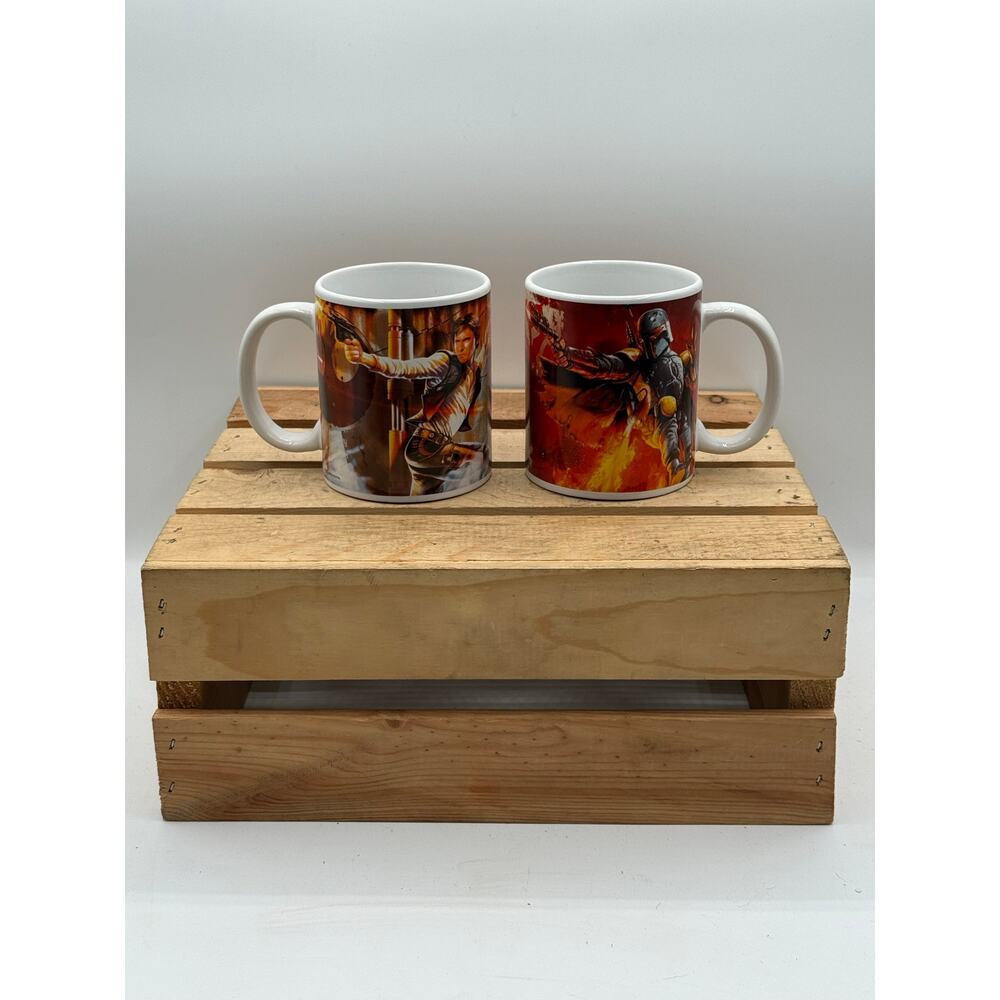 Star Wars Galerie Coffee Mug Cup Set-Han Solo/ Boba Fett - 2010